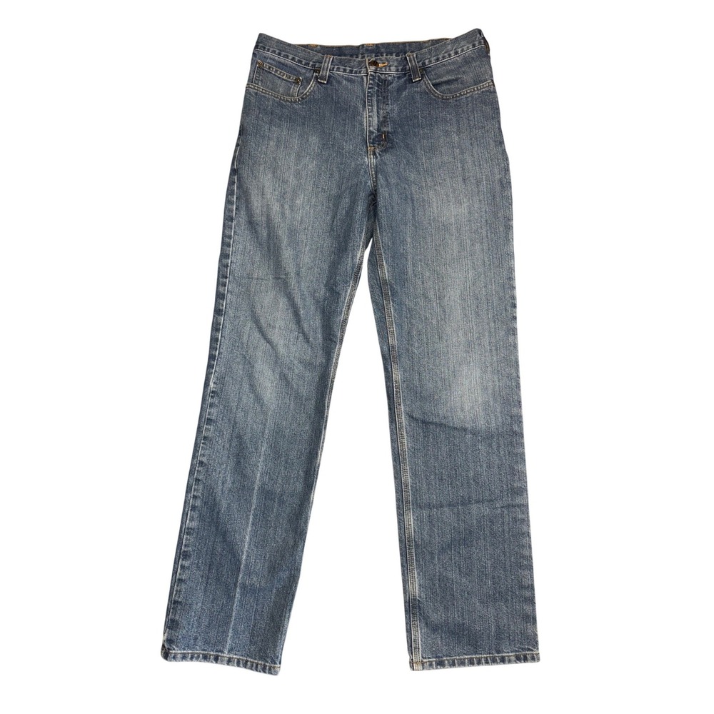 Carhartt Relaxed Fit Jeans Mens 34x34 Medium Wash Blue Denim 101483-980